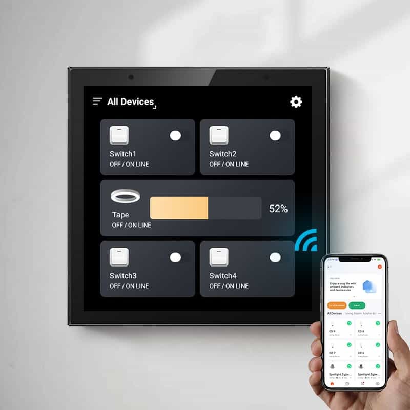 4 inch smart home control panel touch screen central control hub multi functional tuya wifi switch host with zigbee gateway