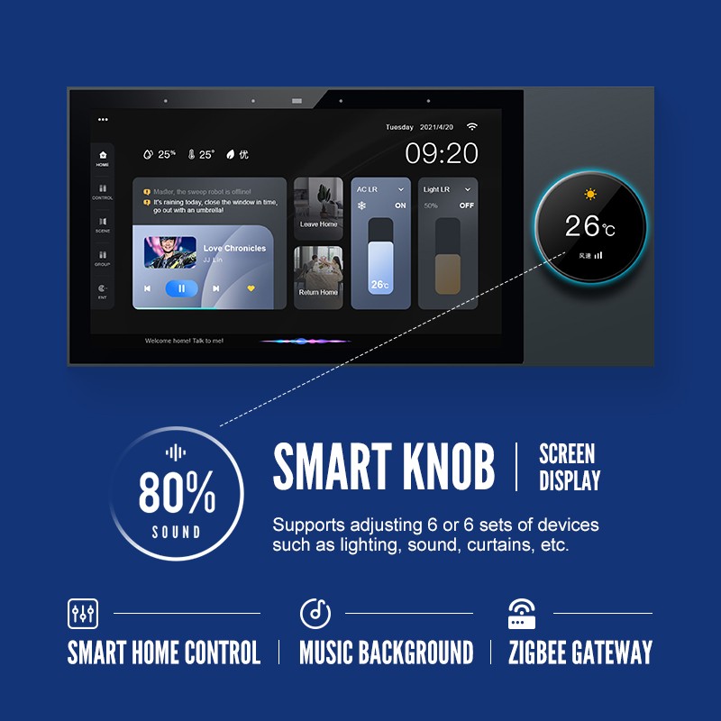 7 inch residential central control smart panel intelligent switch panel screen house control panel with smart knob