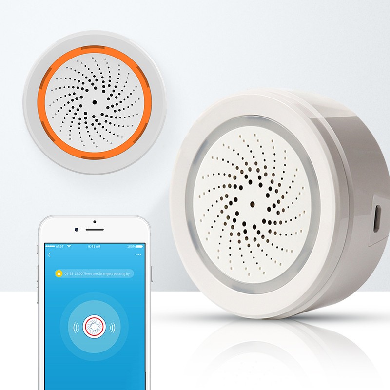 Smart alarm siren tuya wifi/zigbee audible and visual alarm smart home siren intelligent linkage PIR door sensor etc