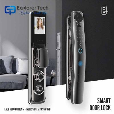 Smart Door Lock 3D Face Recognition Door Lock Electronic Cat Eye Smart Fully Automatic Password Fingerprint Lock With Doorbell