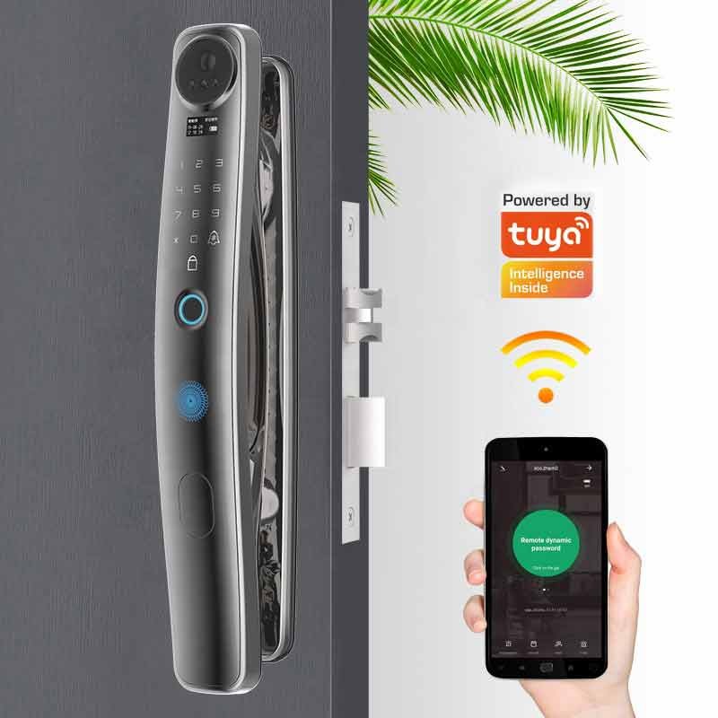 Smart Door Lock 3D Face Recognition Door Lock Electronic Cat Eye Smart Fully Automatic Password Fingerprint Lock With Doorbell