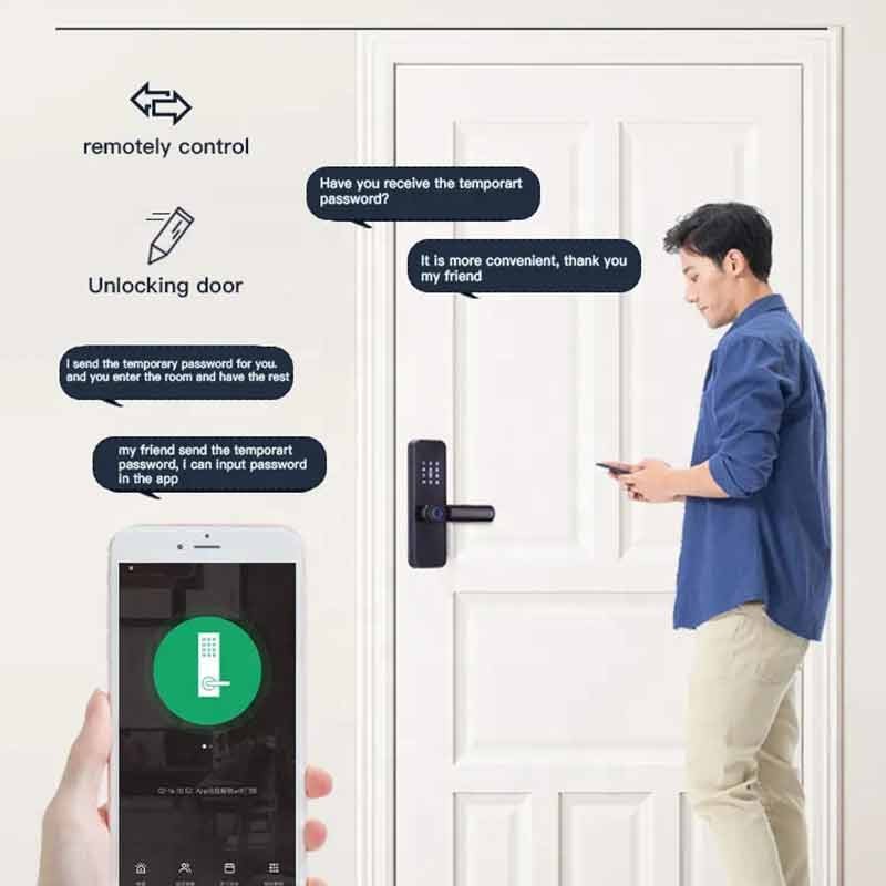 Smart Fingerprint Dooklock Smart Home Intelligent Linkage Semi-automatic Password Lock