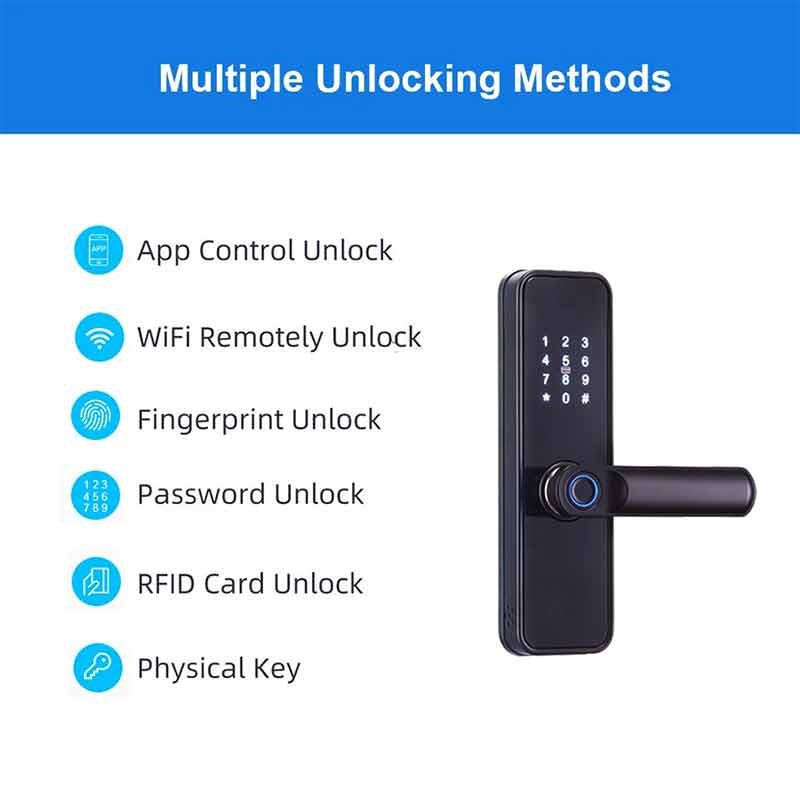 Smart Fingerprint Dooklock Smart Home Intelligent Linkage Semi-automatic Password Lock