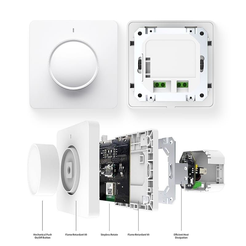 Smart Rotary Lighting Switch Dimmer Control Switch, Smart Dimmer Switch, Remote Control Wall Switch