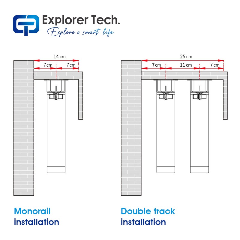 Smart curtain system wifi/zigbee smart home mute motor and track set app control voice control intelligent house curtain opener