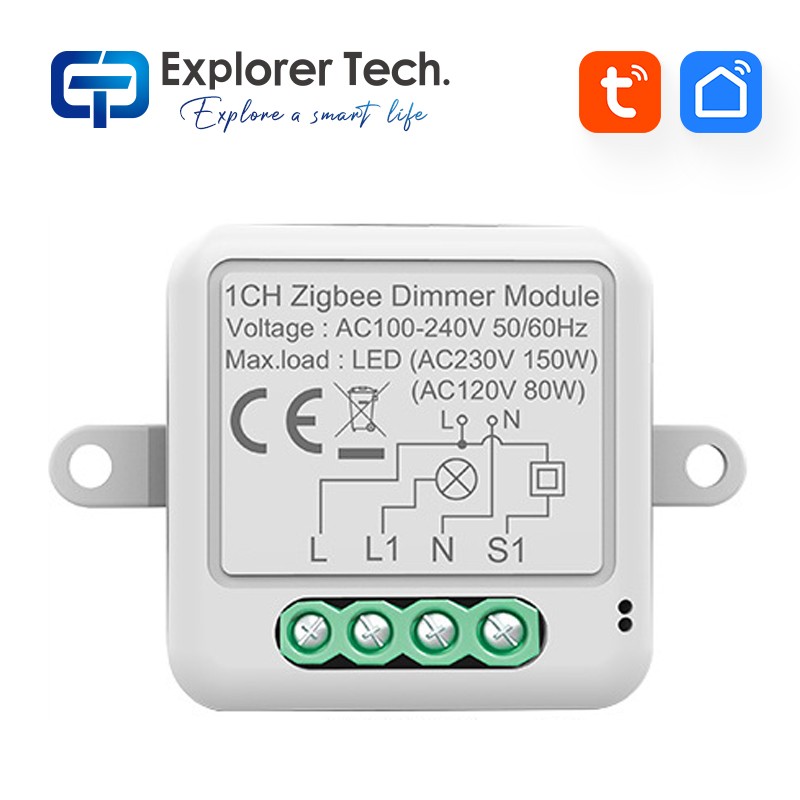 Smart home WiFi dimmer relay Zigbee dimmer switch module 1-2 gang smart dimmer switch