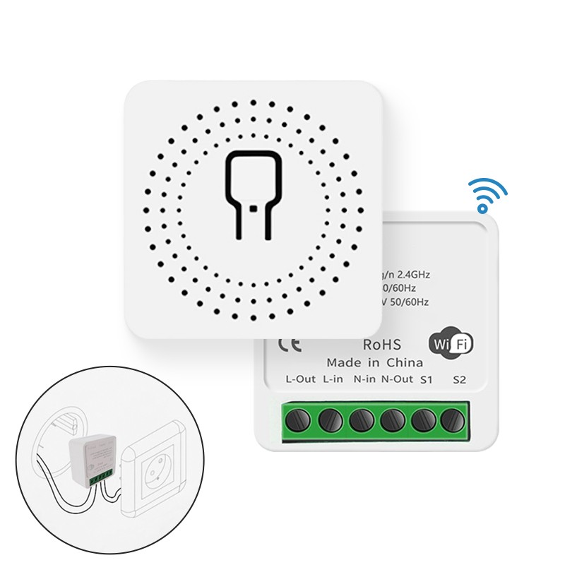 Smart home mini relay wifi electric circuit breaker app control voice control group control