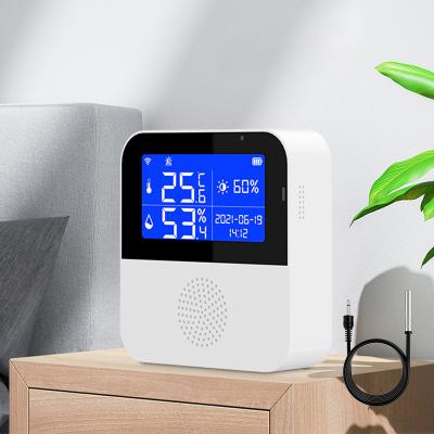 Smart home wifi digital temperature and humidity sensor detector alarm siren 2.9 inch screen brightness detection environmental sensor intelligent linkage built-in 500mAh battery