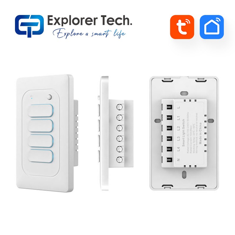 Smart home wifi light control mechanical button switch zigbee 1-4 gang intelligent switch chinese manufacturers