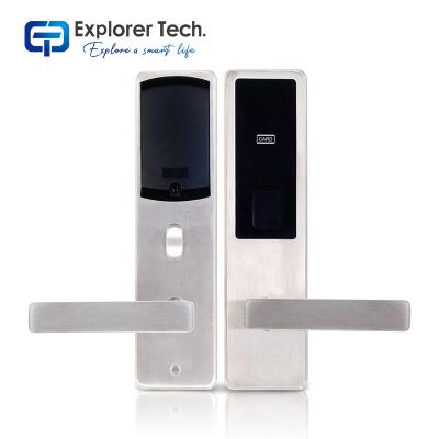 Smart hotel door lock system rfid card apartment stainless steel large battery door lock for wholesale