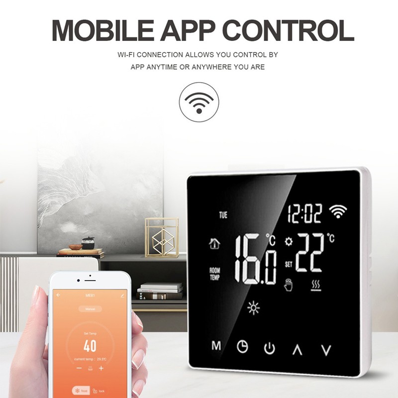 Smart house wifi app thermostat voice control smart home winter temperature heating controller support for floor heating/boiler