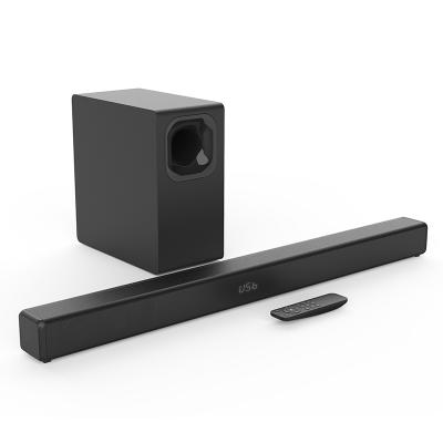 Sound Bar with TURE SOUND Technology, Wireless TV soundbar, 2.1CH 60w soundbar with 90w wireless subwoofer