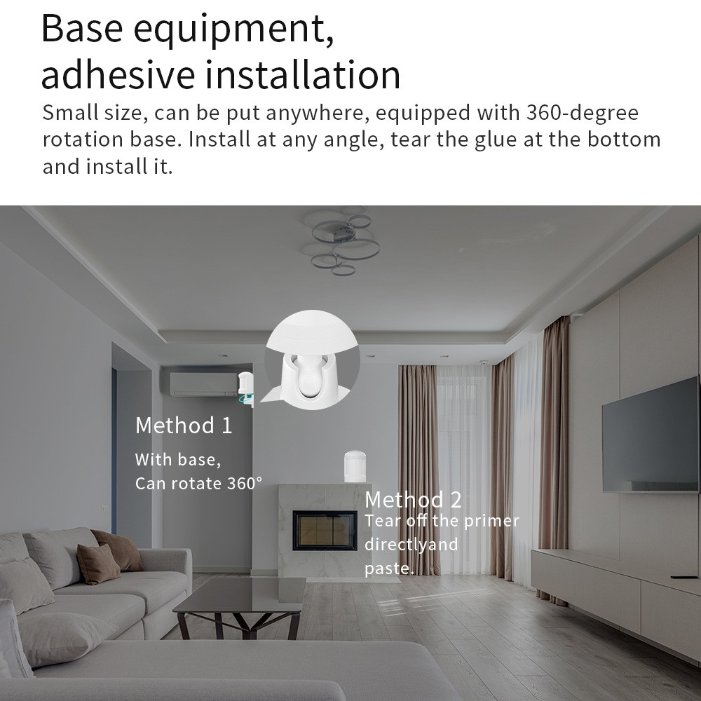 Smart home PIR motion sensor wifi/zigbee human motion detector tuya app control infrared movement sensor