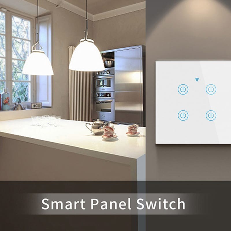 Tuya WIFI Smart Touch Switch, Smart Wall Switch, Voice Control and Remote Control, Smart Light Switch