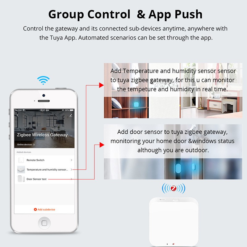 Smart home multi-mode gateway tuya smart wifi zigbee blutooth hub gateway wireless remote controller smart device bridge